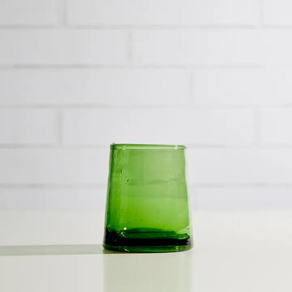 Green Short/8oz Moroccan Cone Glass