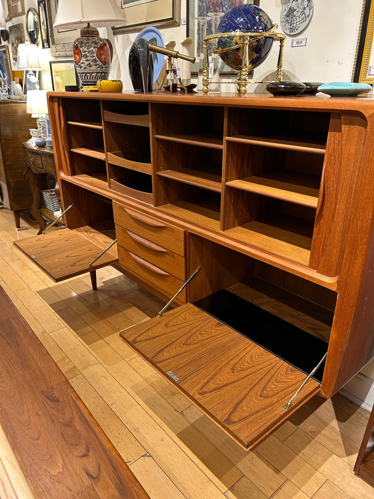 Johannes Andersen Solid Teak Danish Sideboard