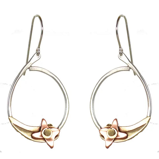 Flowers Jumping Through Hoops Earrings