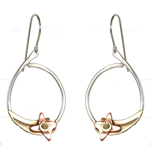 Flowers Jumping Through Hoops Earrings