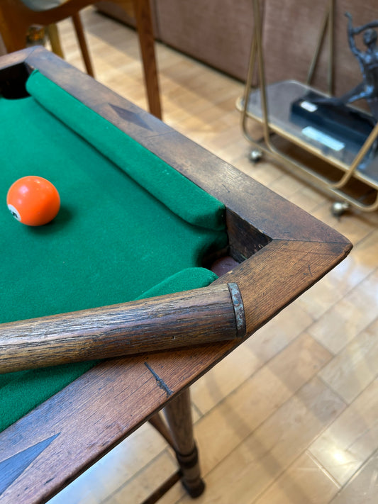 Antique Mini Pool Table w/ Stone Surface
