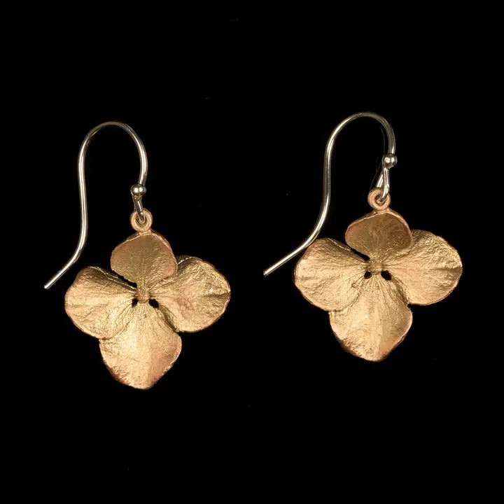 Hydrangea Petal Wire Drop Earrings