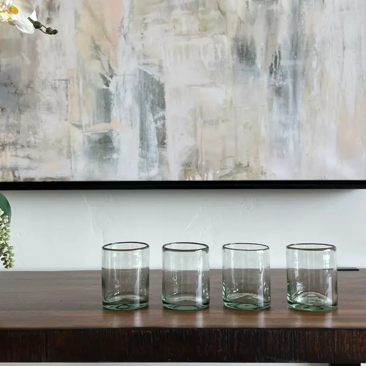 Clear Handblown Mexican DOF Glass