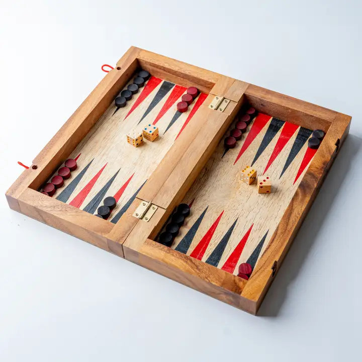 Mango Wood Backgammon Set