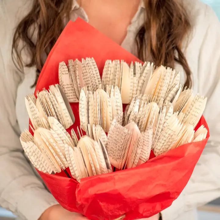 Used Book Paper Tulip Stems