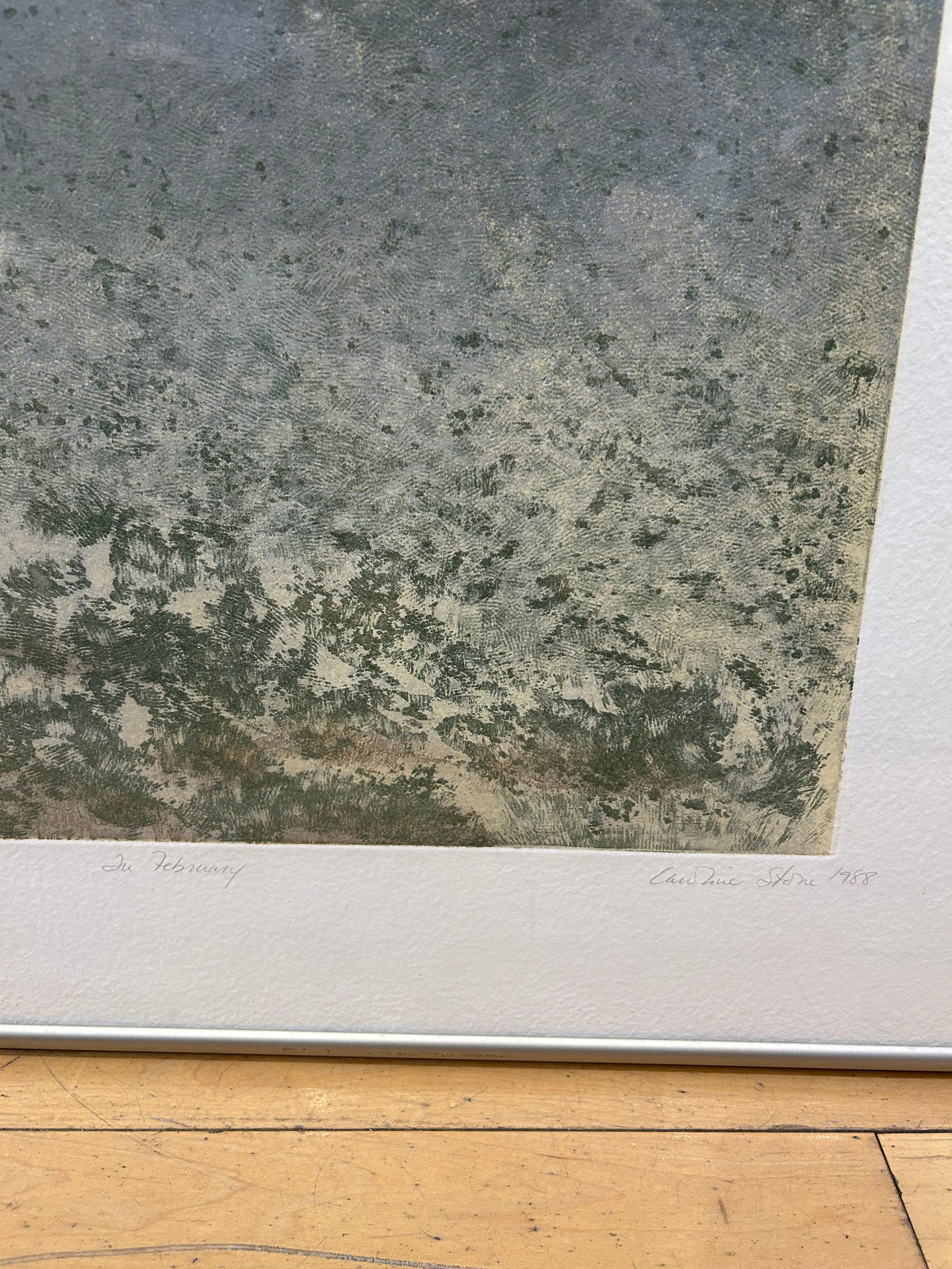 1/3 '88 Signed Caroline Stone Titled "In February"