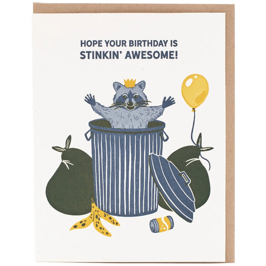 Trash Raccoon Birthday Card