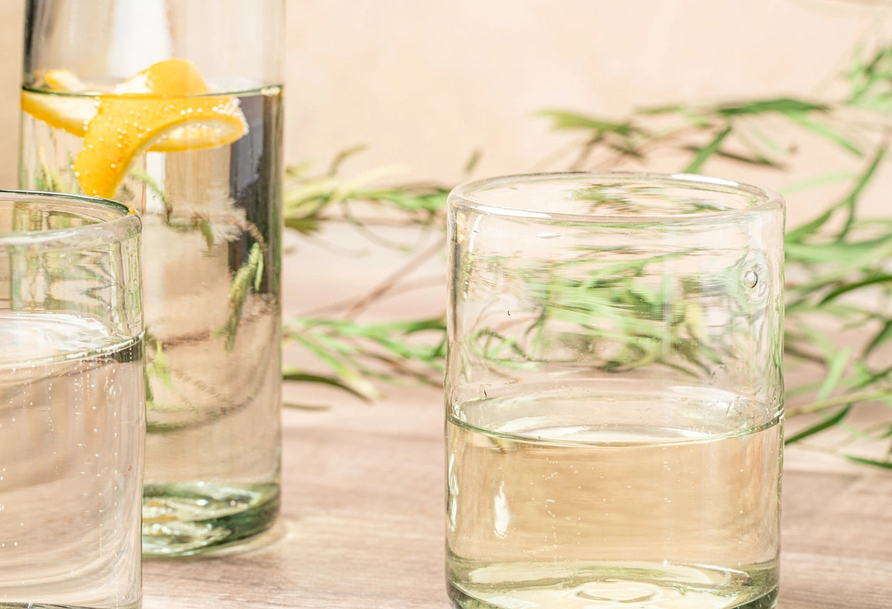 Clear Handblown Mexican DOF Glass