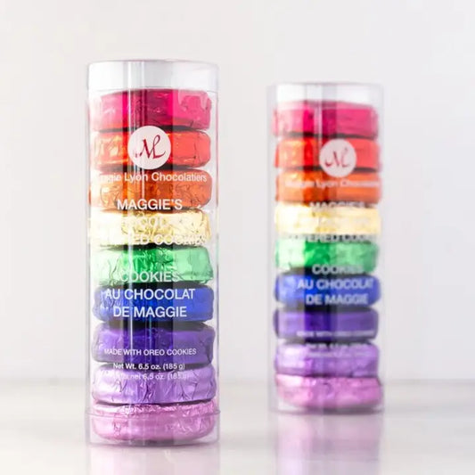 9pc Rainbow Chocolate Covered Oreo Cookies