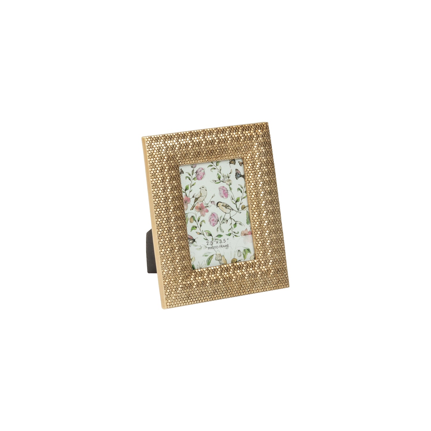 2.5"x 3.5" Micro Hexagon Pattern Pale Gold Resin Frame
