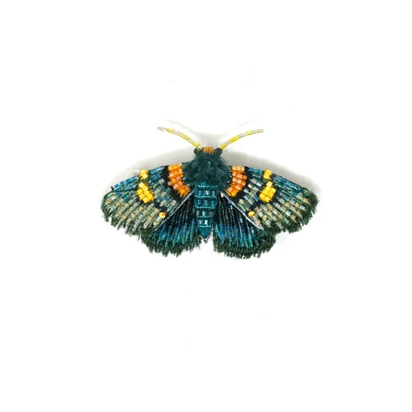 Africa Peach Moth Brooch Pin