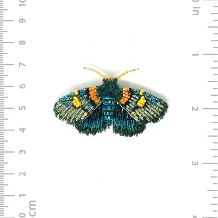 Africa Peach Moth Brooch Pin