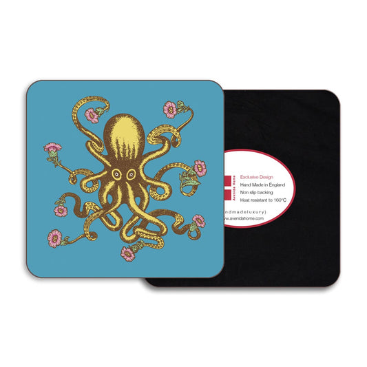 Octopus 4" Square Coaster