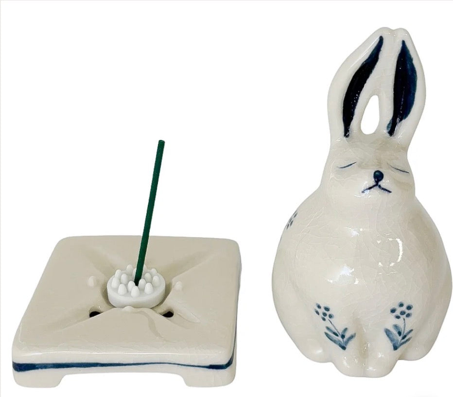 Porcelain Rabbit Incense Holder