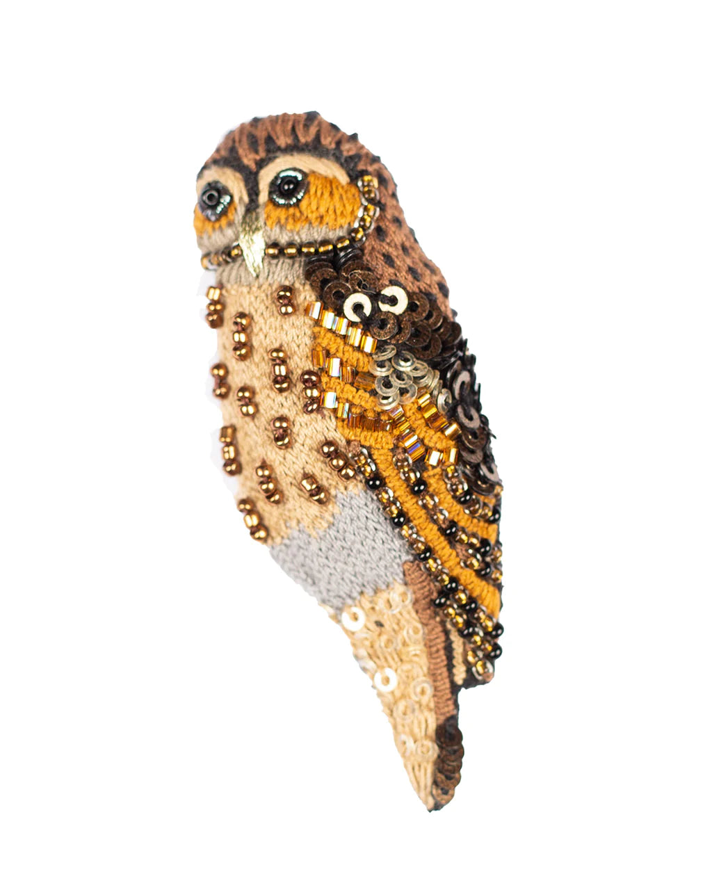 Barred Owl Brooch Pin