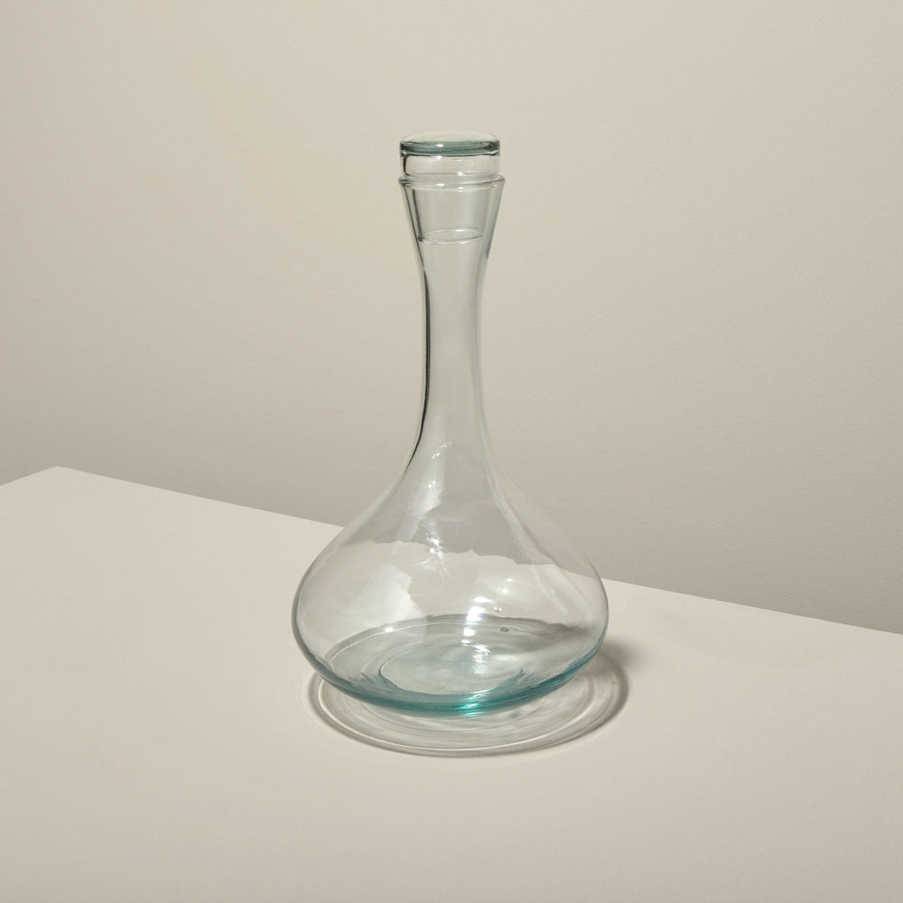 Recycled Glass Decanter with Lid