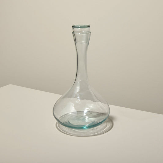 Recycled Glass Decanter with Lid