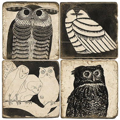 Nocturnal Set of 4 Marble Coasters