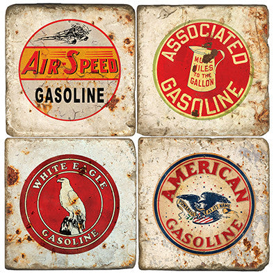 American Gasoline Set of 4 Marble Coasters