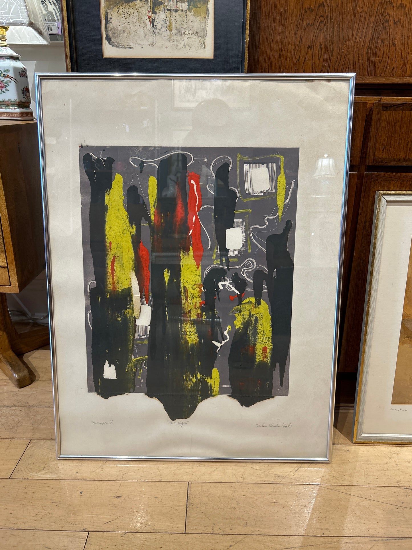 Monoprint Titled "Ensign" Signed