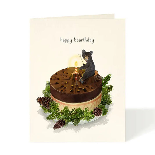 Campfire Bear Birthday Card