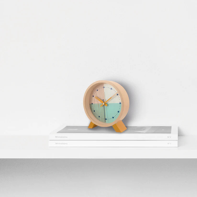 Flor Turquoise Desk Clock