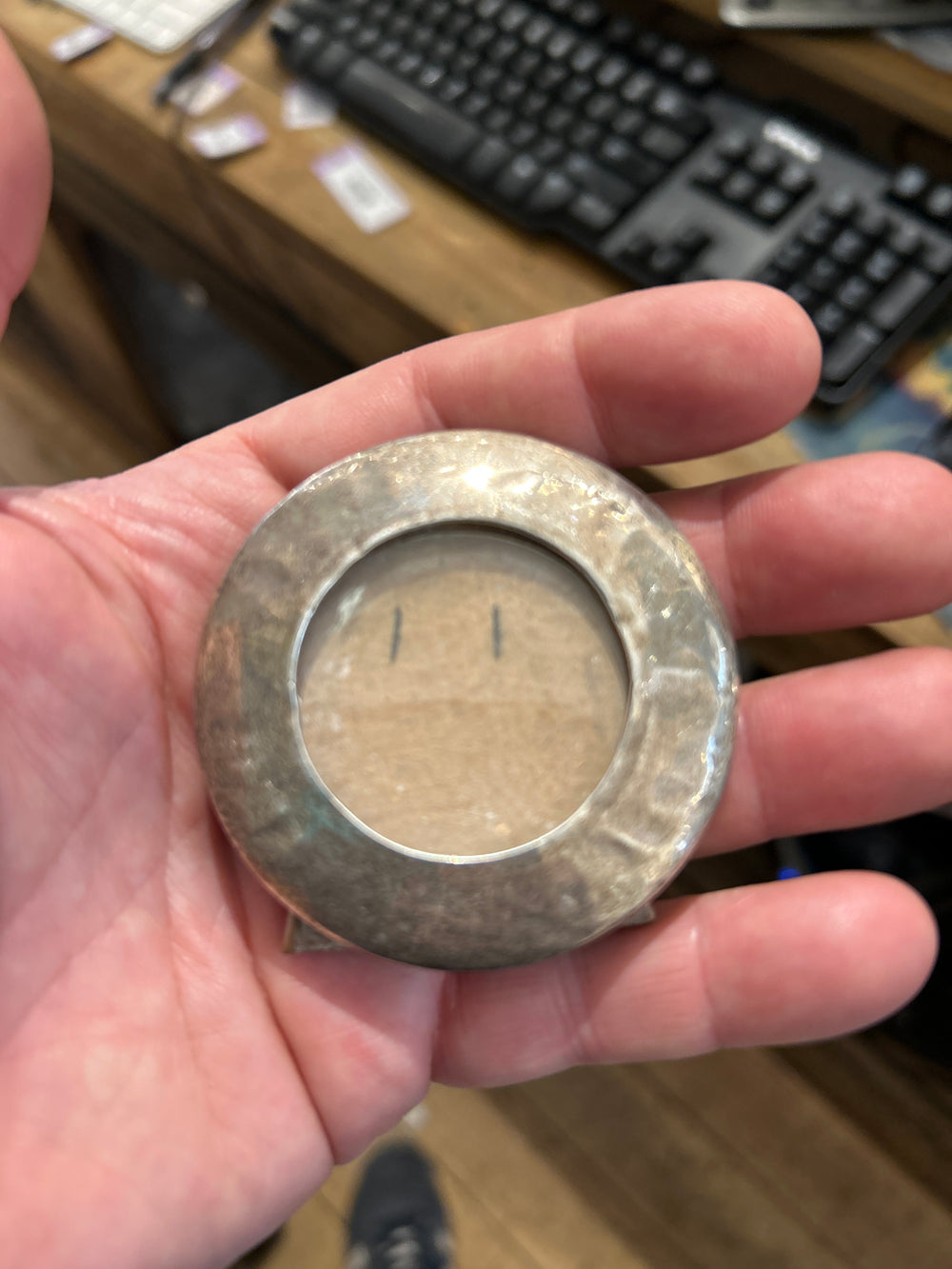 Antique Sterling Round Frame