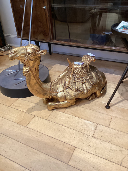 Gilt Seated Camel Statue