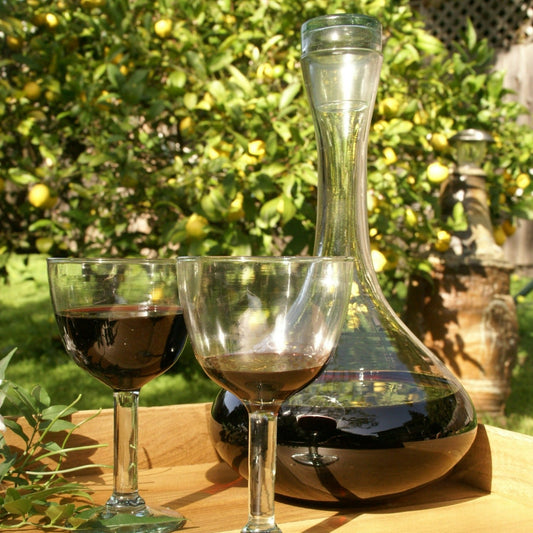 Recycled Glass Decanter with Lid
