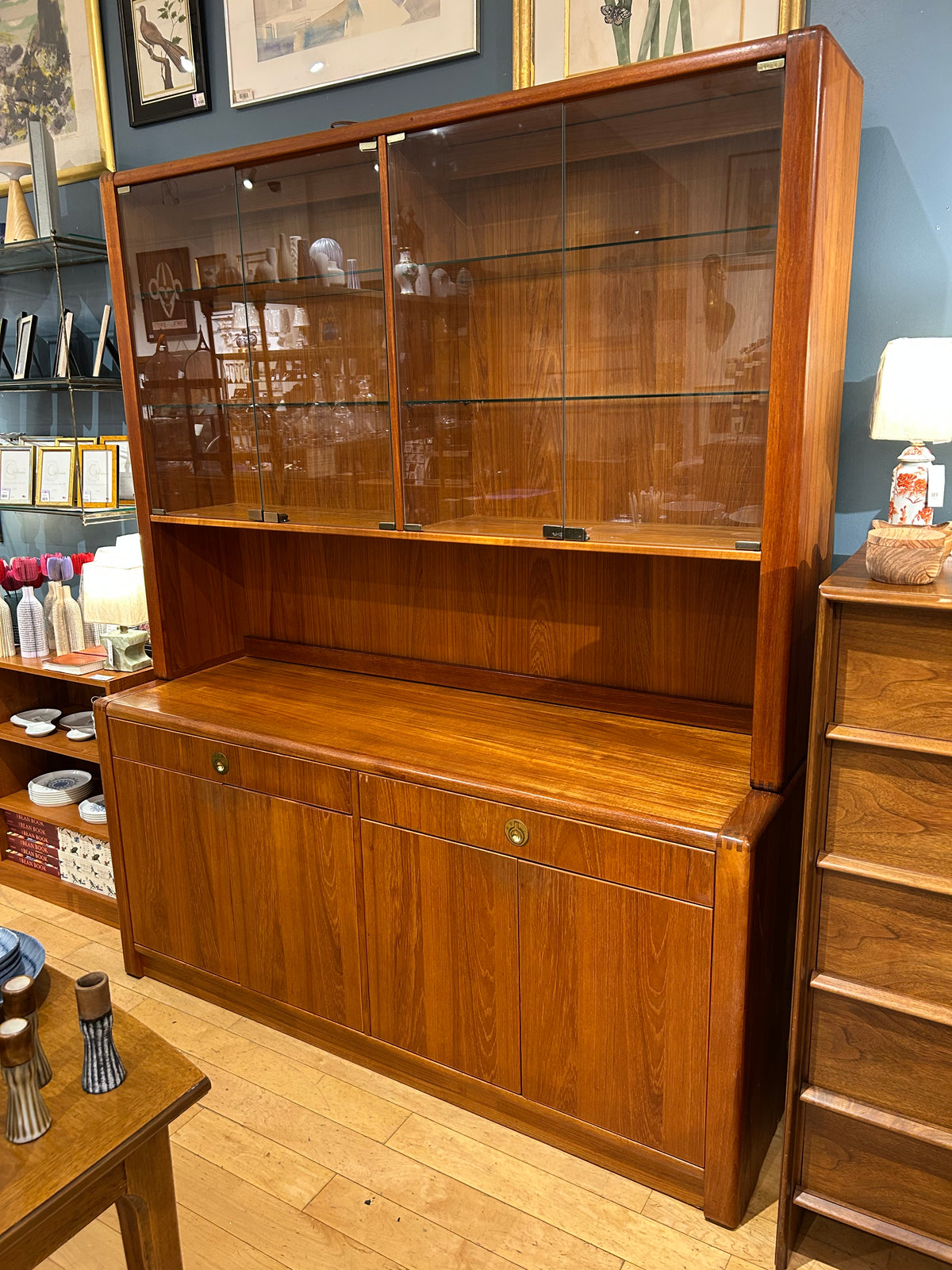 d-Scan Captain Line Teak 2-Piece Hutch