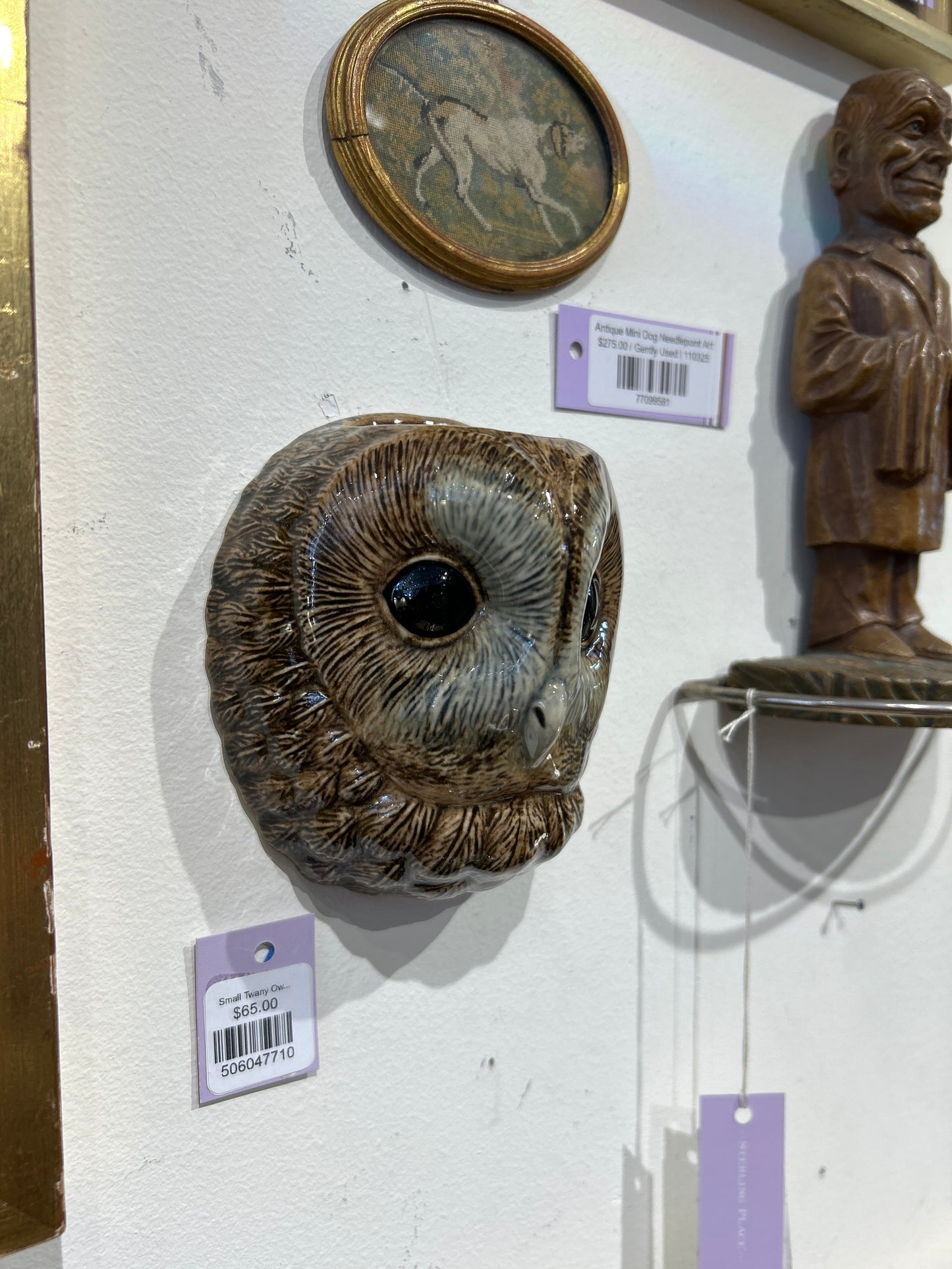Small Tawny Owl Wall Vase