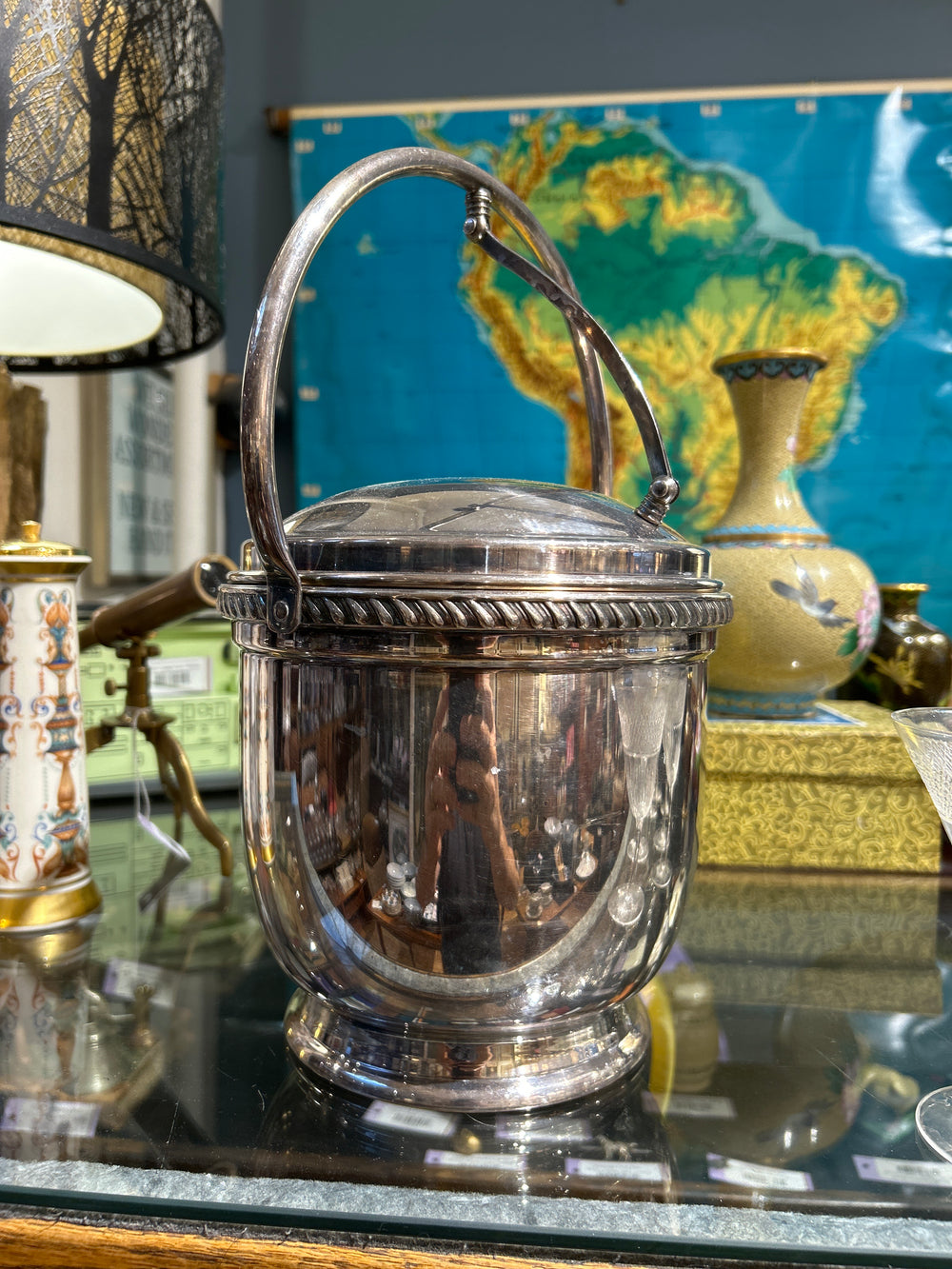 Silverplated Mechanical Ice Bucket