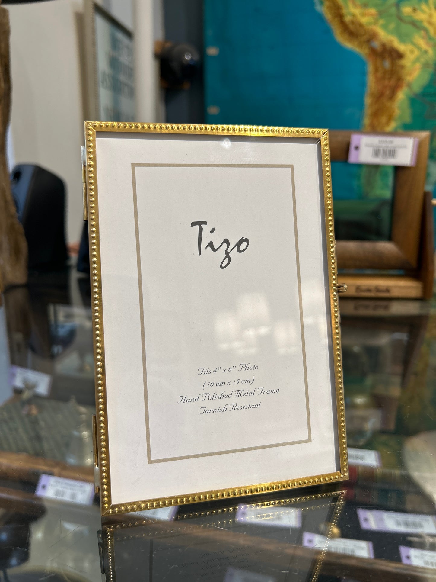 Beaded Brass Photo Frame 4" x 6"
