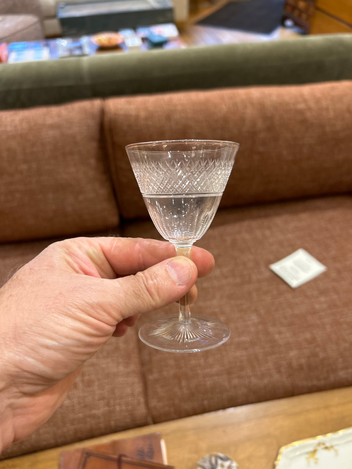 1920s French Cut Crystal Stem (4.5x2.5)