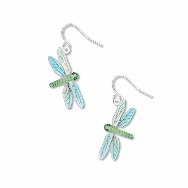 Green Dragonfly Earrings