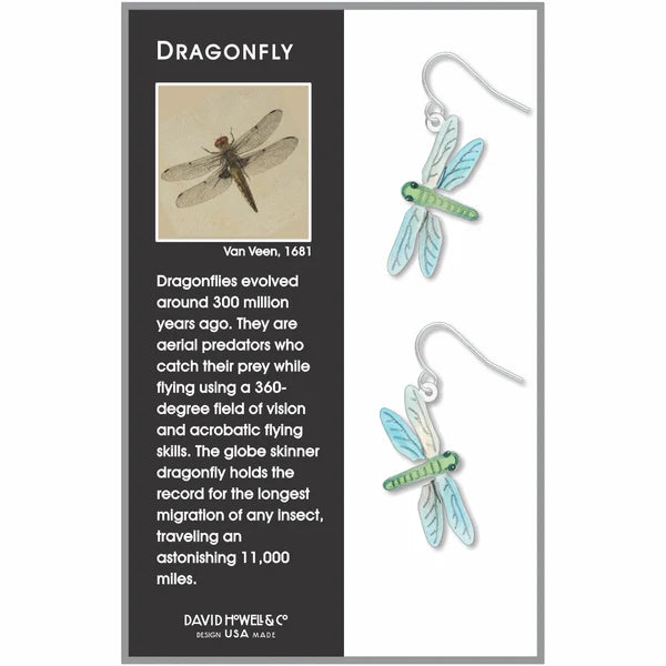 Green Dragonfly Earrings