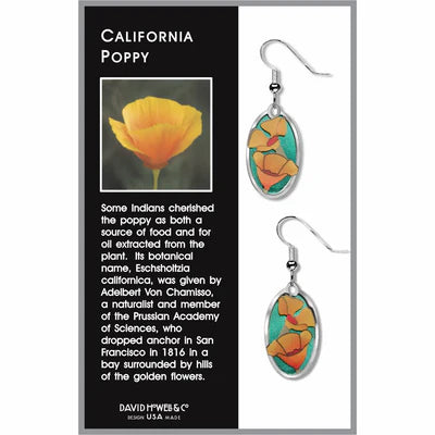 California Poppy Earrings