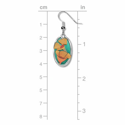 California Poppy Earrings