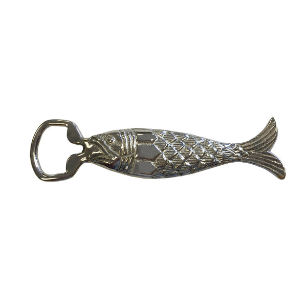 Nickel Plate Fish Bottle Opener