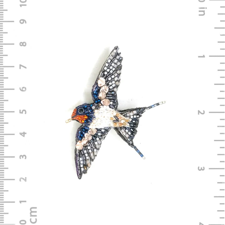 Fork-Tailed Swallow Brooch Pin