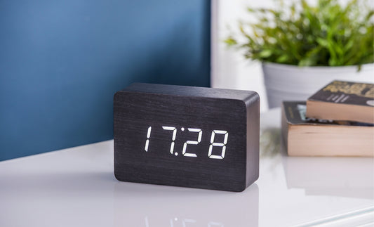 Black Brick Click Clock