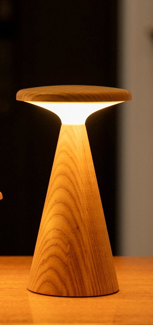 Sylvia White Ash Table Rechargeable Lamp