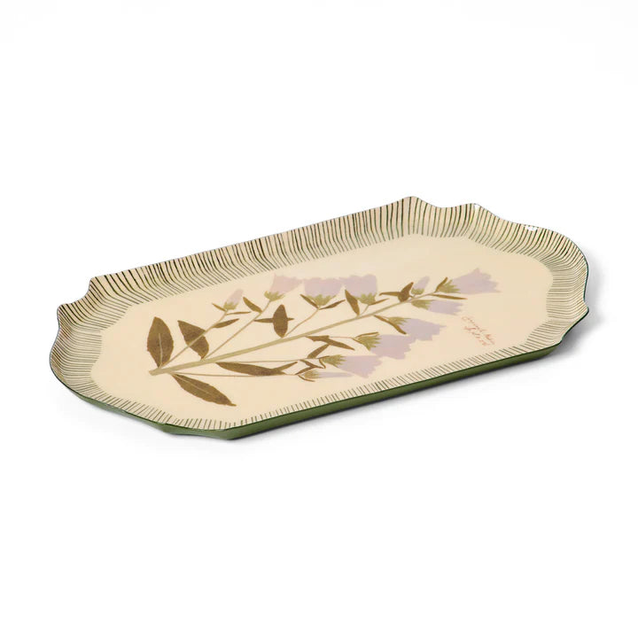 Campanula Bellflower Enamel Tray