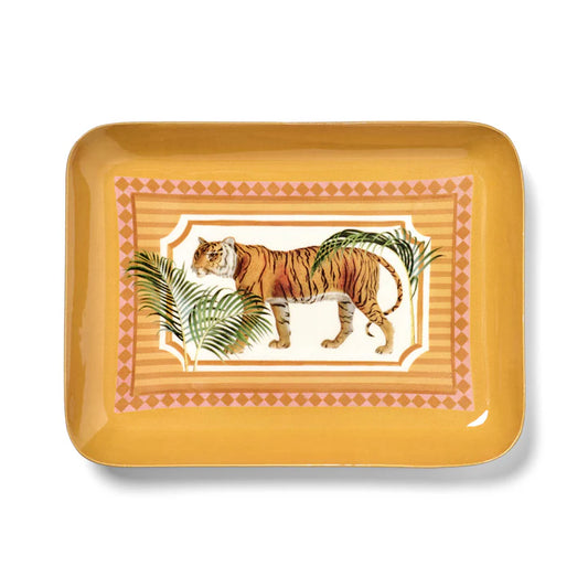 Tiger Rectangular Enamel Tray