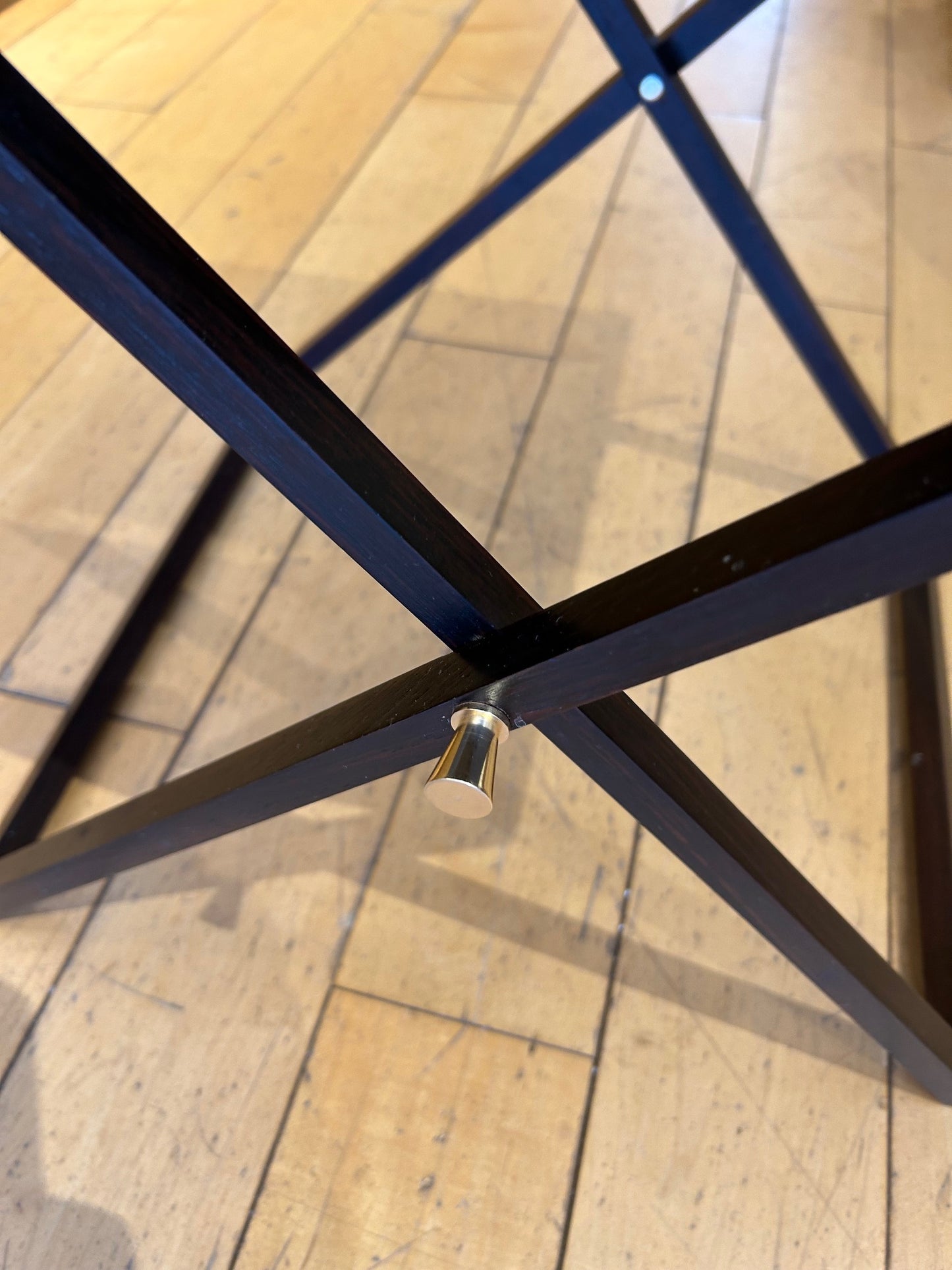 Danish Rosewood Table with 3 Folding Side Tables