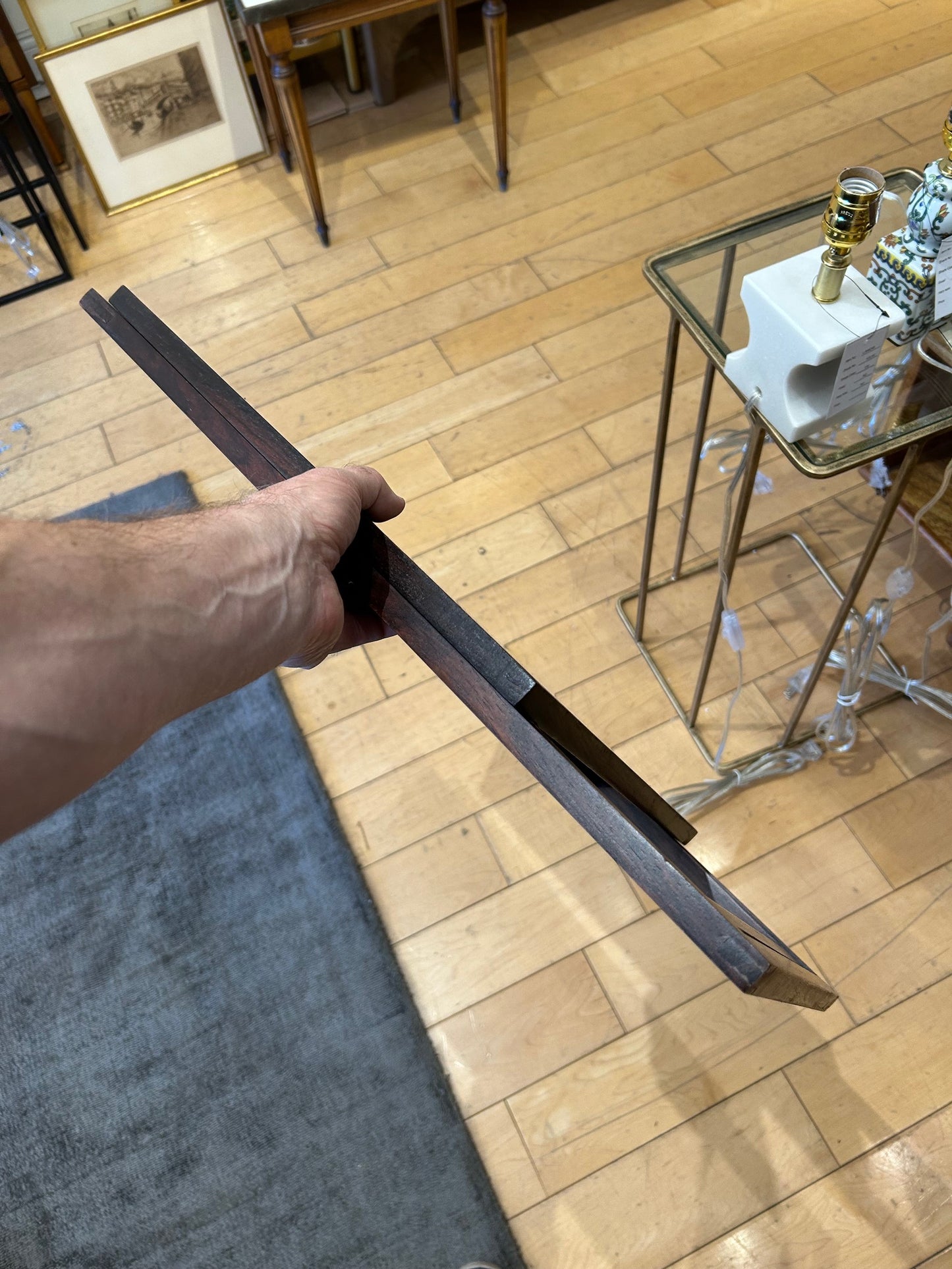 Danish Rosewood Table with 3 Folding Side Tables