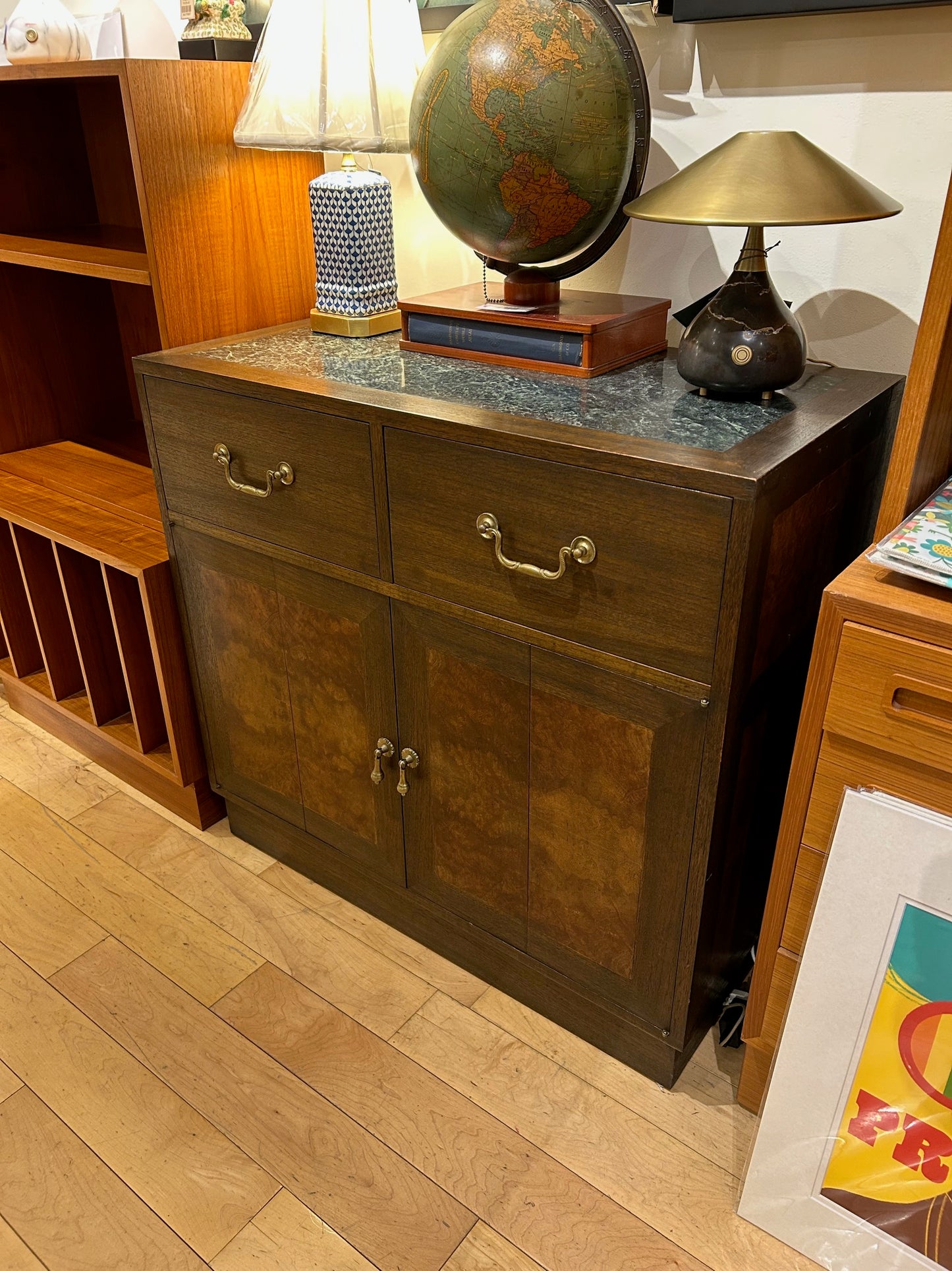 Two Drawer Server with Marble Top