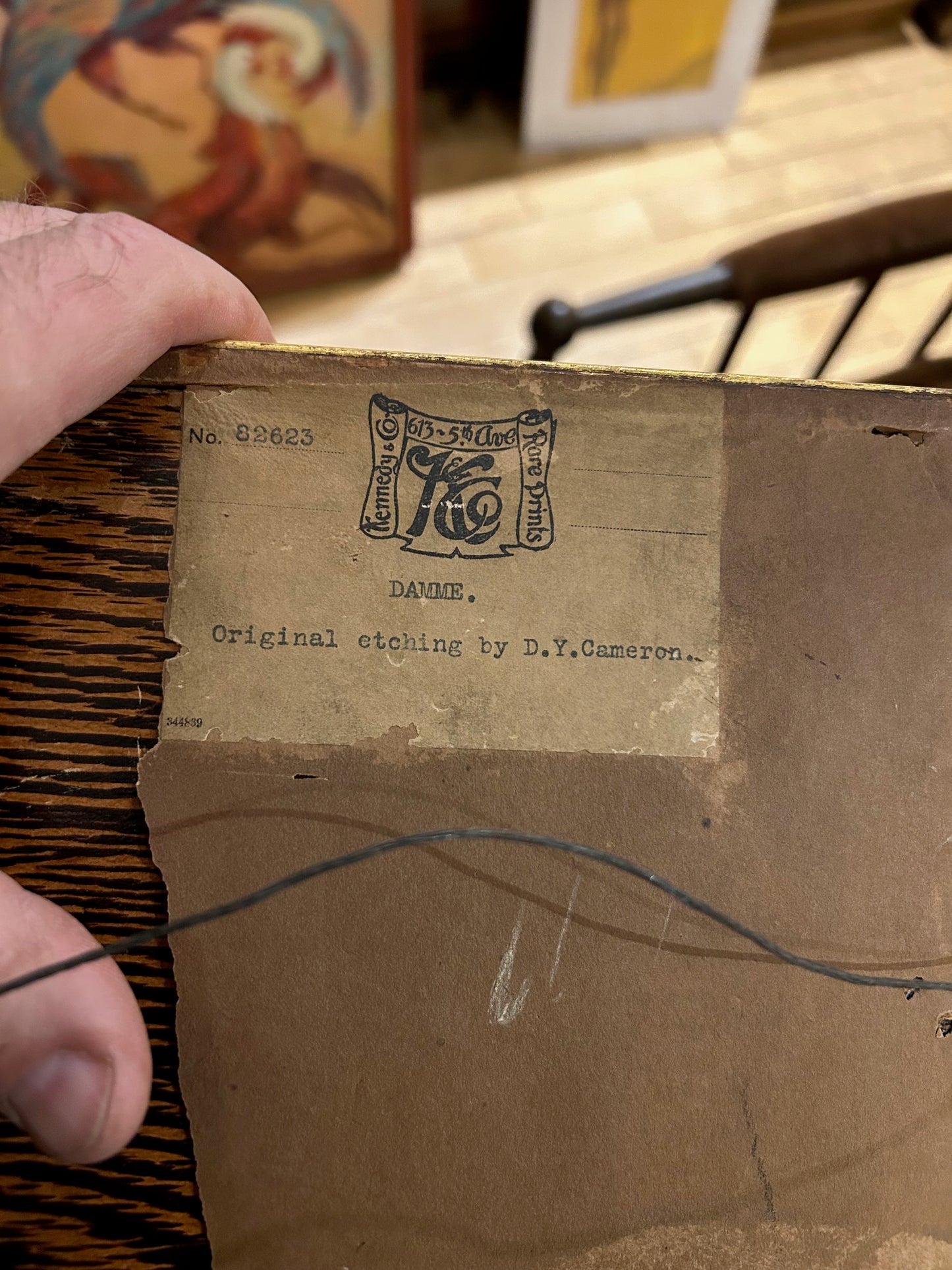 Original Etching Damme by D.Y. Cameron