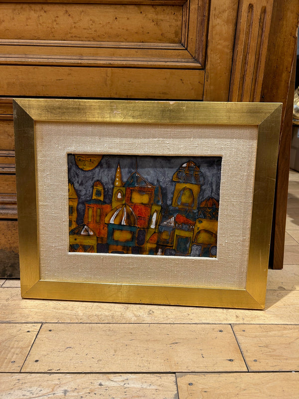 Enamel On Copper City Scene