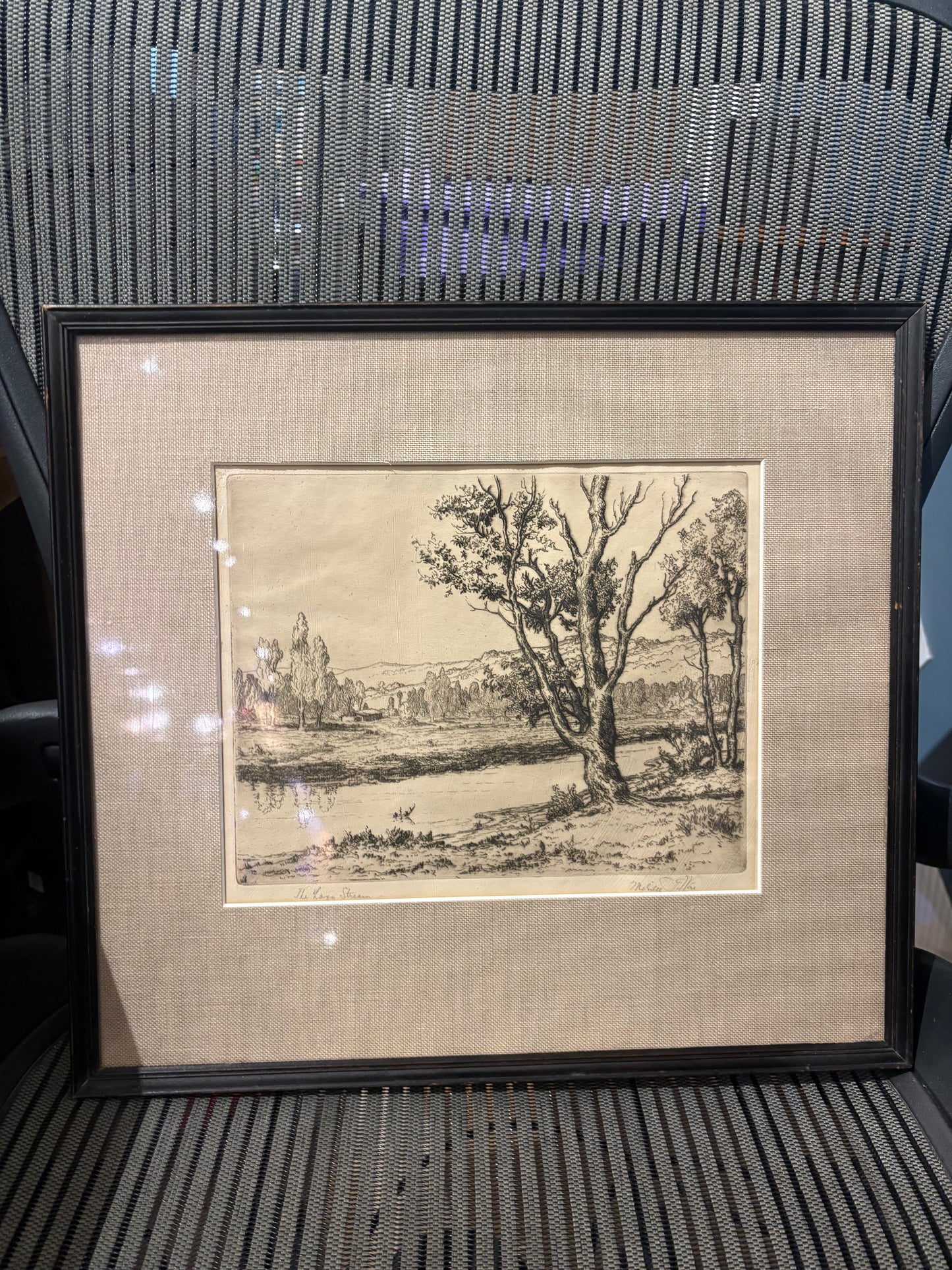 "The Lazy River" Signed Etching